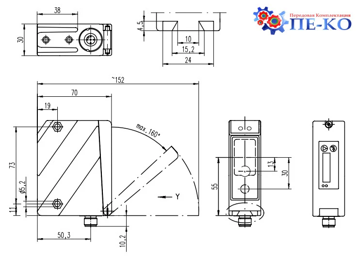 Размеры Датчиков Расстояния Leuze ODSL 96B