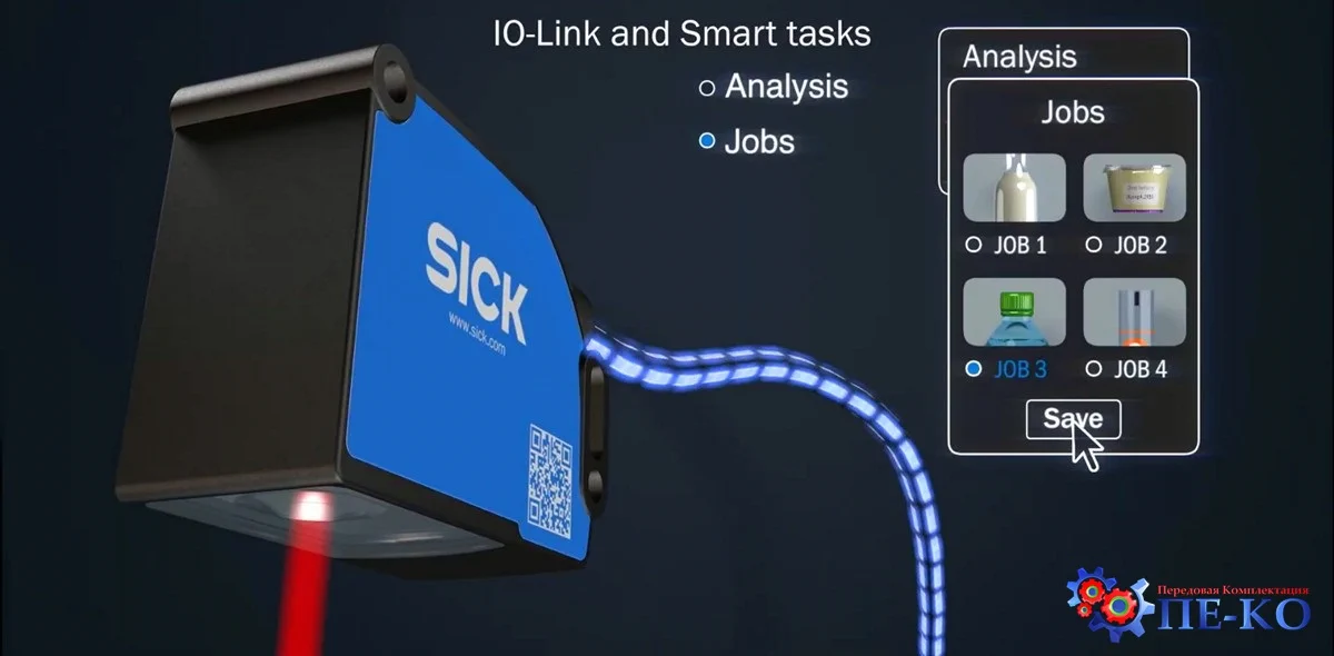 Датчик контраста SICK KTX Prime. Выбор задач по IO-Link